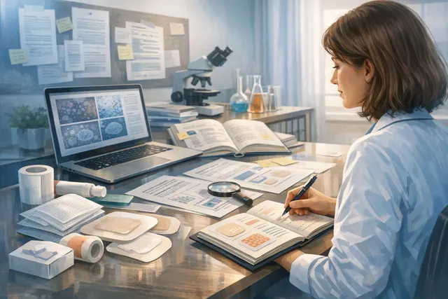 as an enterostomal therapist, create around 500 words introduction for updated 2026 evidence based wound dressing product notebook. include