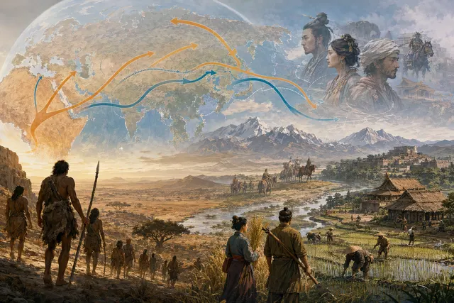 汉藏种群和雅利安种群是否在从非洲到欧亚迁移过程中有时间和空间的重叠