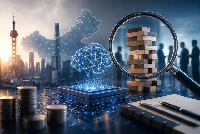 AI-generated editorial illustration for a fact check on DeepSeek’s reported $10 billion valuation