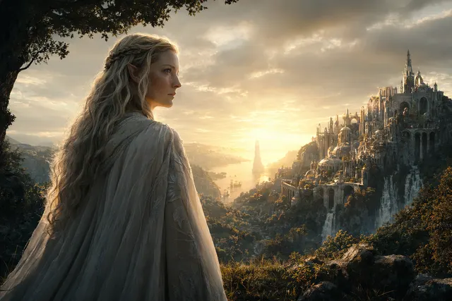 Fantasy-inspired editorial image for The Rings of Power Season 3 premiere date news