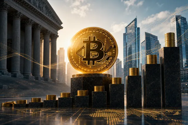 Corporate Bitcoin treasury trend showing companies accumulating Bitcoin