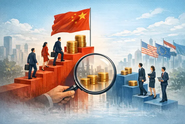 A visual representing the competitive asymmetry created by the Chinese state subsidy gap versus global competitors, with industrial and trade tension motifs.