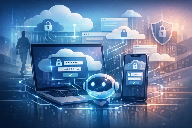 Illustration of ChatGPT Work using a cloud browser to sign in to a website securely