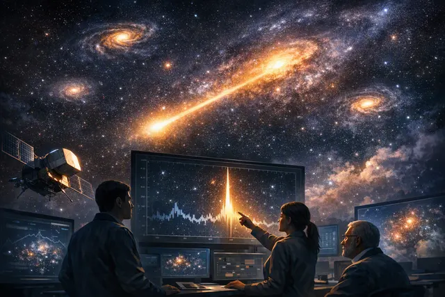 Illustration of a narrow gamma-ray signal from galaxy clusters being investigated as a possible dark-matter signature