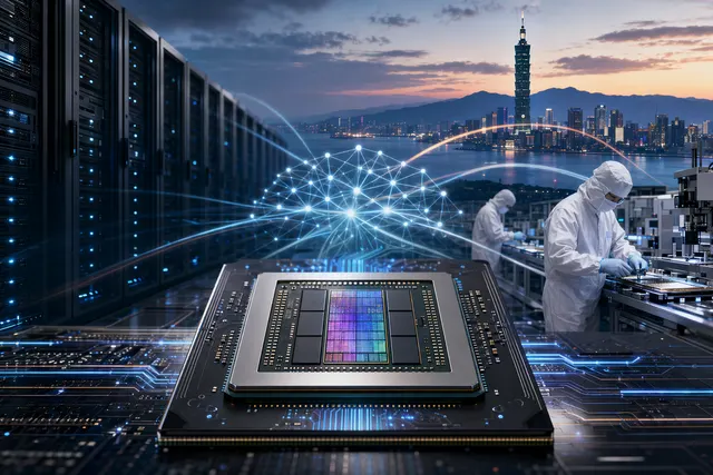 Illustration representing AMD scaling AI chip production and data‑center infrastructure