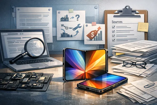 Artistic rendering of a foldable smartphone with a book-style design, representing Apple's upcoming foldable iPhone Ultra