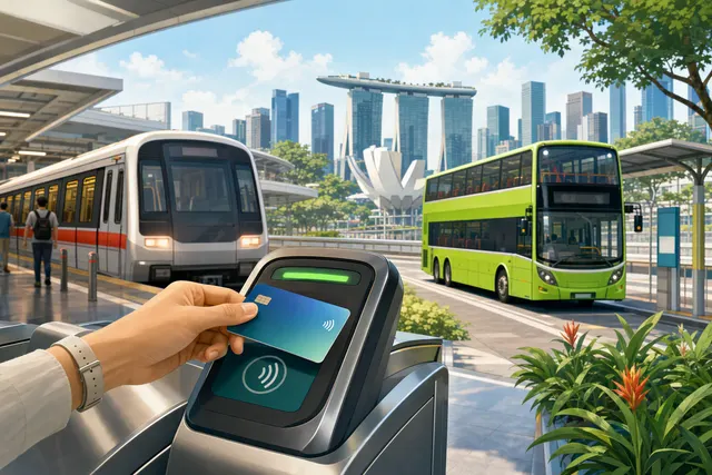Illustration for a guide to Singapore’s MRT and buses