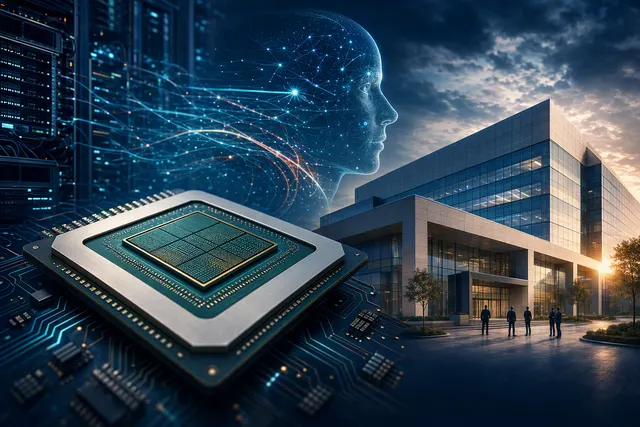 AI-generated conceptual illustration for the Intel AI-agent and CPU investment thesis