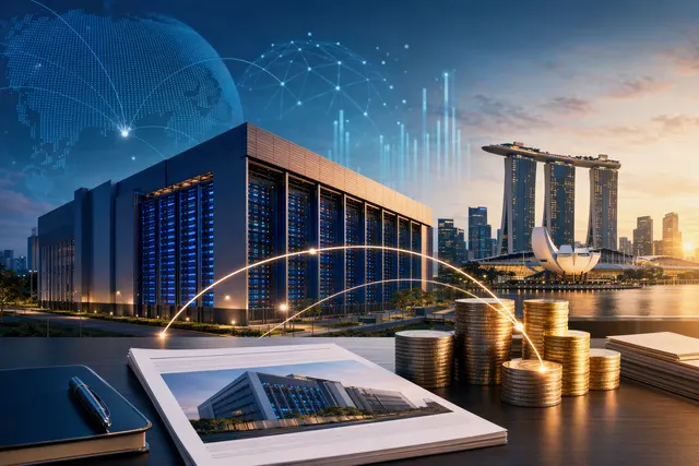 How is Blackstone owned AirTrunk planning to finance a Singapore IPO of a data centre real estate investment trust, including the roughly S$