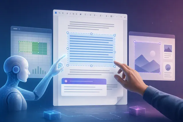 Illustration of AI-assisted collaborative document editing
