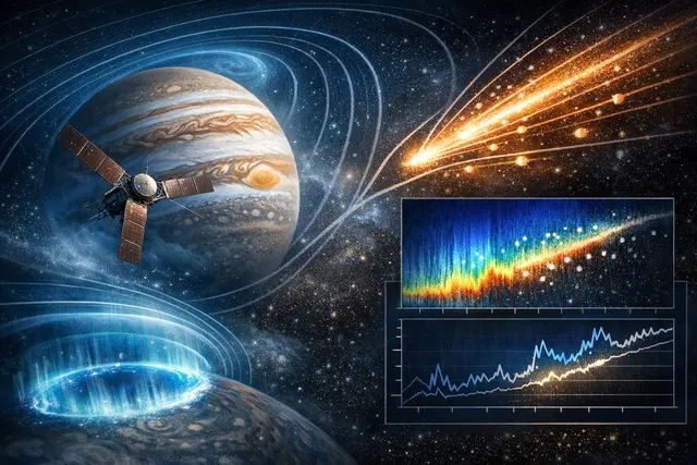 What evidence has NASA's Juno spacecraft provided about the acceleration of electrons near Jupiter, and how does the scaling relationship be