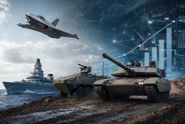 Illustration representing Czechoslovak Group defence industry growth and financial results in 2026