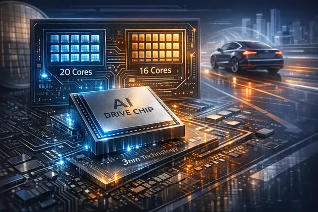 What did Xiaomi unveil about its Xring D100 autonomous driving chip—including its 3 nanometer manufacturing process, 20 core CPU, 16 core NP