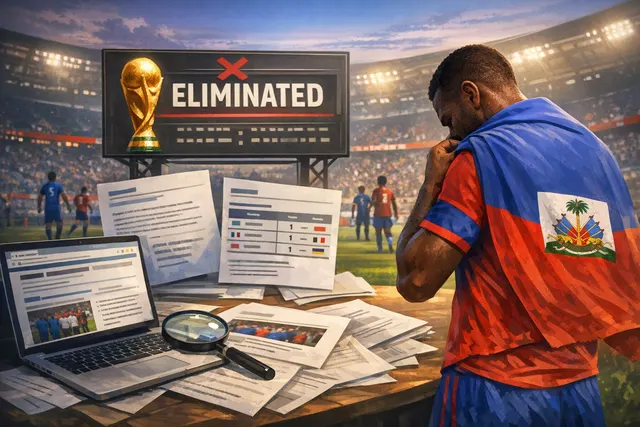 Graphic representation of Haiti's elimination from the 2026 FIFA World Cup showing Group C standings