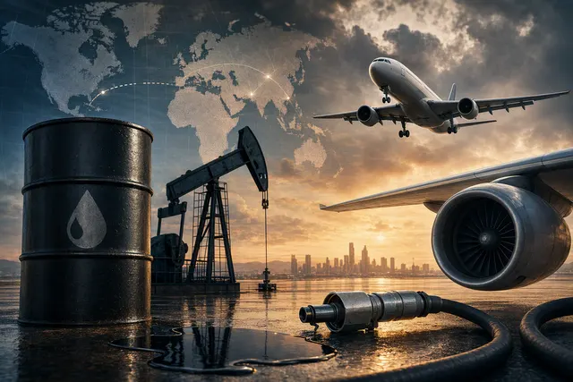 How could Brent crude remaining above $100 per barrel—driven by Middle East tensions—along with jet fuel reaching $4.04 per gallon, up 62% s