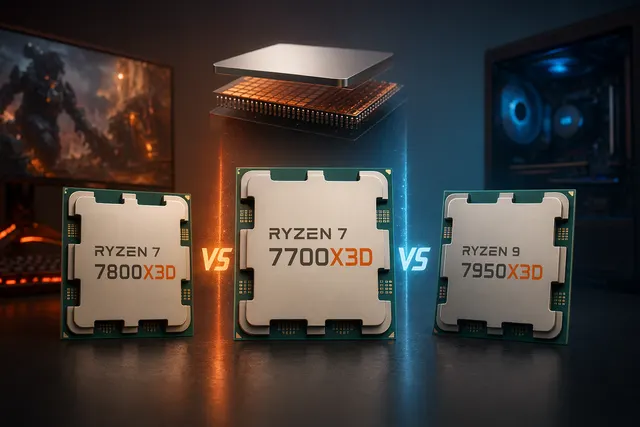 Concept image of the rumored AMD Ryzen 7 7700X3D gaming processor with 3D V-Cache