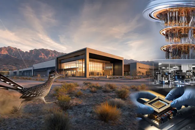 Illustrative AI-generated image representing a quantum research laboratory in Albuquerque