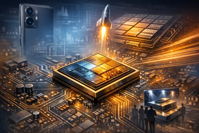 Editorial illustration of Xiaomi’s XRING O3 smartphone processor and its reported 4 GHz-plus prime core