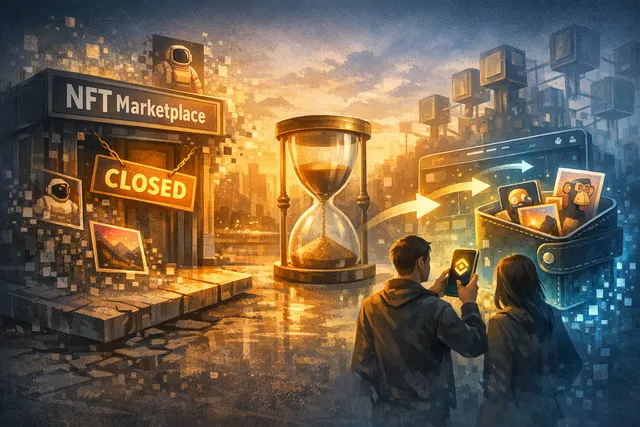 What is Binance's announcement about closing its NFT marketplace, what is the deadline and process for users to withdraw their NFTs before t