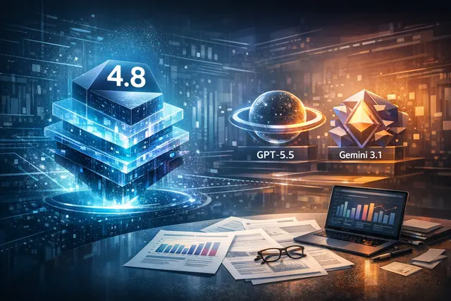 Conceptual illustration of Claude Opus 4.8's launch, symbolizing AI performance benchmarks and agentic coding capabilities.