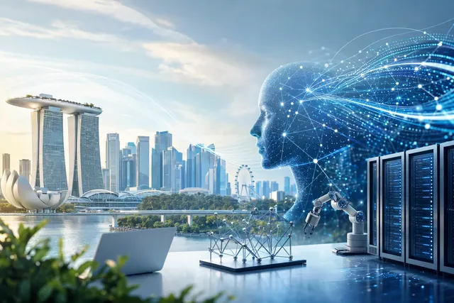 Illustrative AI-generated image representing artificial intelligence and advanced computing research
