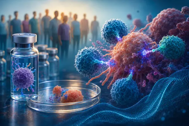 Illustrative image accompanying coverage of the Moderna–Merck personalized melanoma vaccine trial