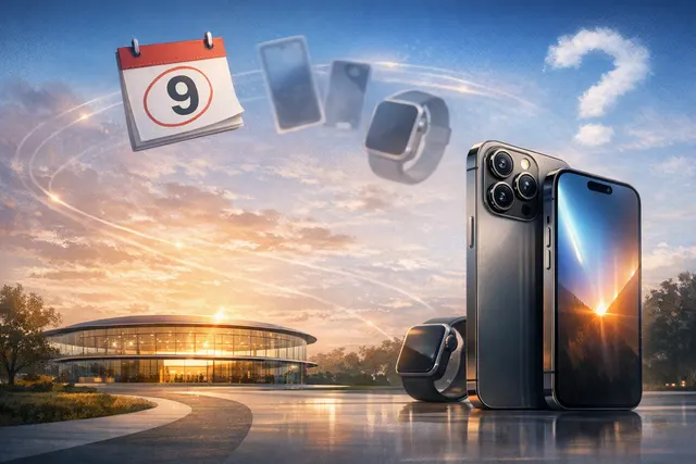 Conceptual editorial image of a rumored iPhone 18 Pro launch