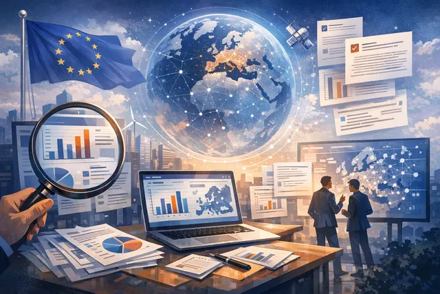 Tech.eu Funding Explorer interface showing European startup funding data, with search and analytics dashboard