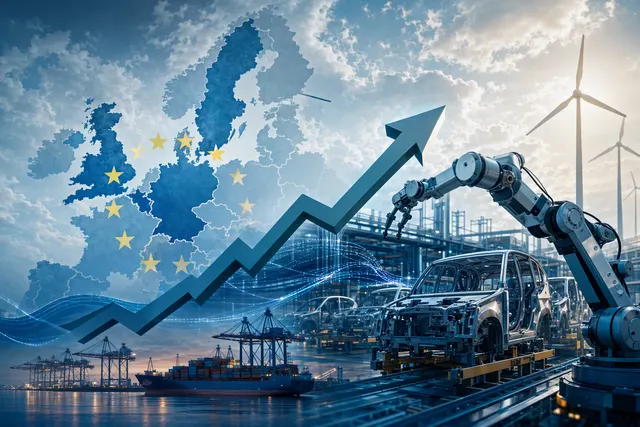 Industrial manufacturing facility representing the eurozone factory recovery