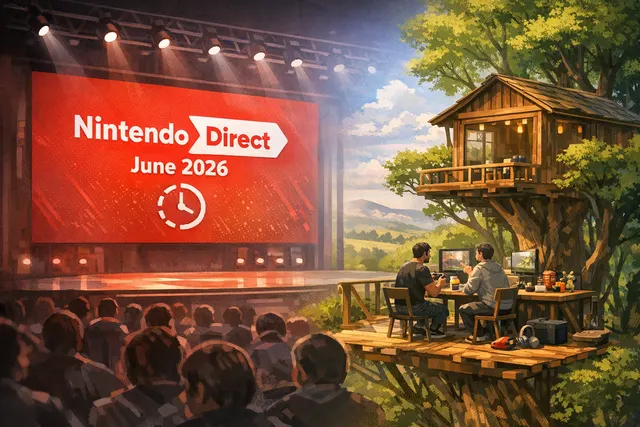 Nintendo Direct June 9, 2026 event promotional graphic with Switch and Switch 2 branding