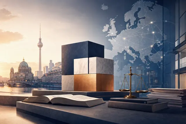 AI-generated editorial illustration representing legal publishing and artificial intelligence