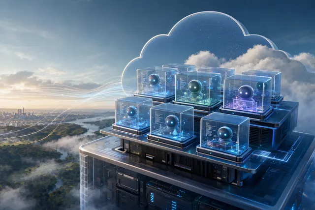 Conceptual illustration of an isolated computing environment for an AI agent