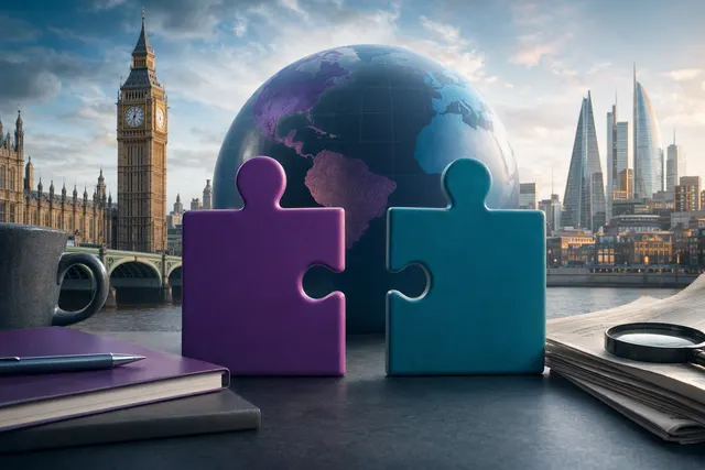 Illustration representing reported acquisition talks between digital banks Nubank and Monzo