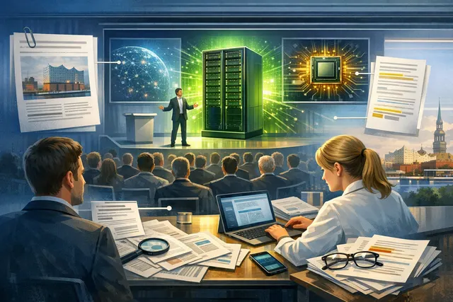 AI-generated editorial hero image for the ISC High Performance 2026 supercomputing conference highlights