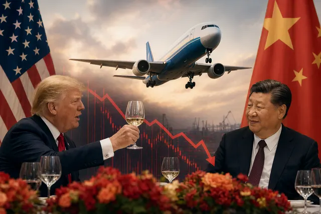 Illustration representing a China Boeing aircraft order announcement affecting Boeing stock