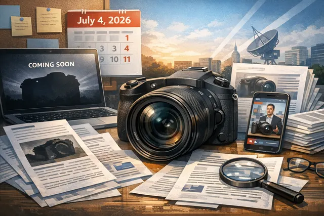 Sony RX10 V teaser announcement with 'The Wait is over' tagline and July 9, 2026 event date