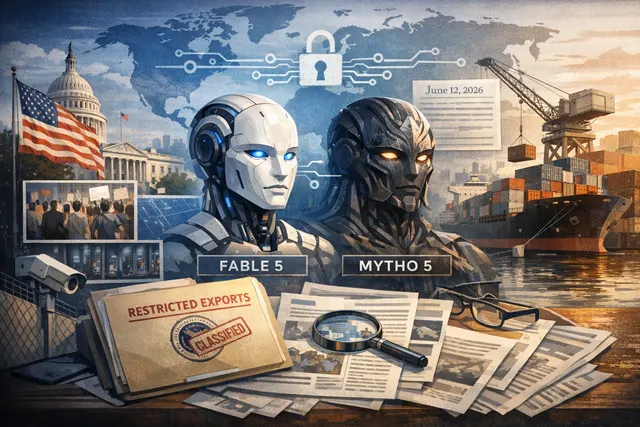 Anthropic Claude Fable 5 and Mythos 5 AI models disabled after US government export controls on June 12, 2026