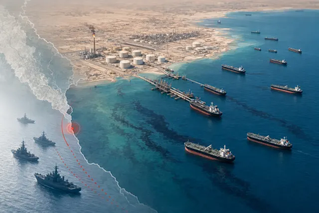 Oil tankers clustered near Iran’s Kharg Island export terminal during maritime blockade