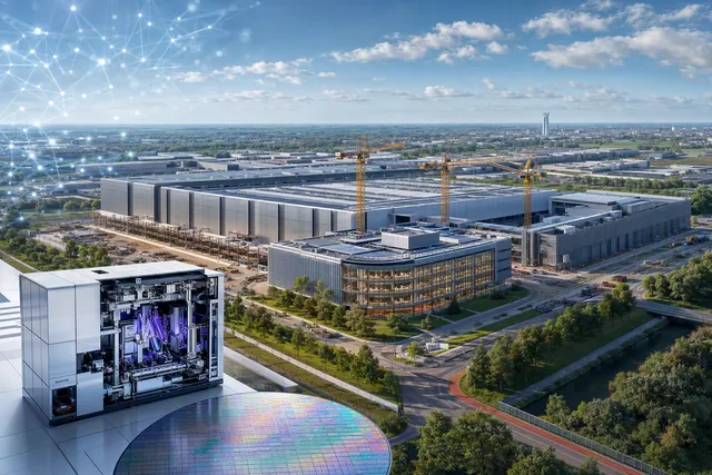 Editorial illustration of ASML’s planned Brainport Industries Campus North expansion near Eindhoven