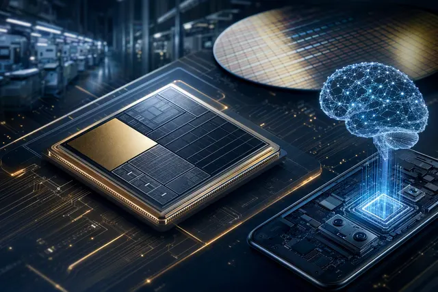 Editorial illustration of Xiaomi’s XRing O3 chip and on-device AI ecosystem