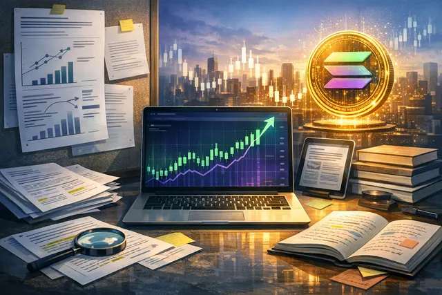 Solana SOL price chart and network ecosystem visualization for the best week of 2026