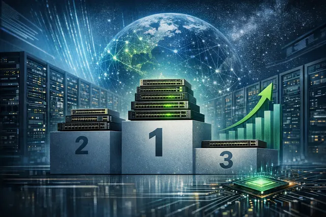 Nvidia Spectrum-X Ethernet switch data center AI factory concept illustration