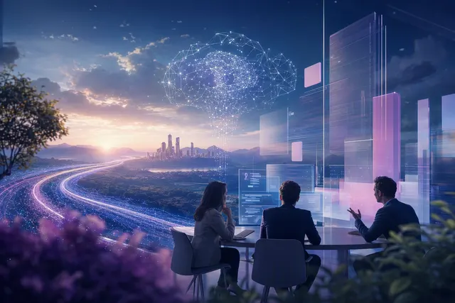 AI-generated illustration accompanying an article about Zeliq’s funding and Zelia sales agent