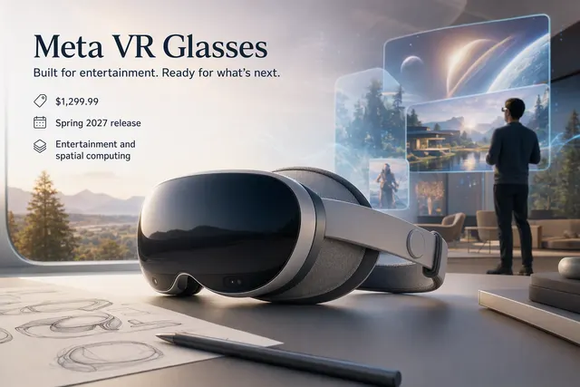 What did Mark Zuckerberg announce about Meta VR Glasses at Meta Connect 2026, including their $1,299.99 price, spring 2027 release and inter