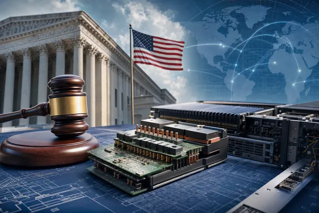 Illustration of a data-center power system, representing the technology at the center of the Vicor–Luxshare ITC investigation
