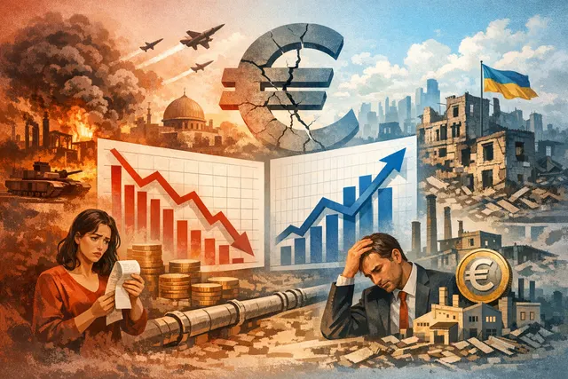 How could the Iran war create a "double scar" for eurozone consumers and firms according to recent ECB research, and what are the key findin
