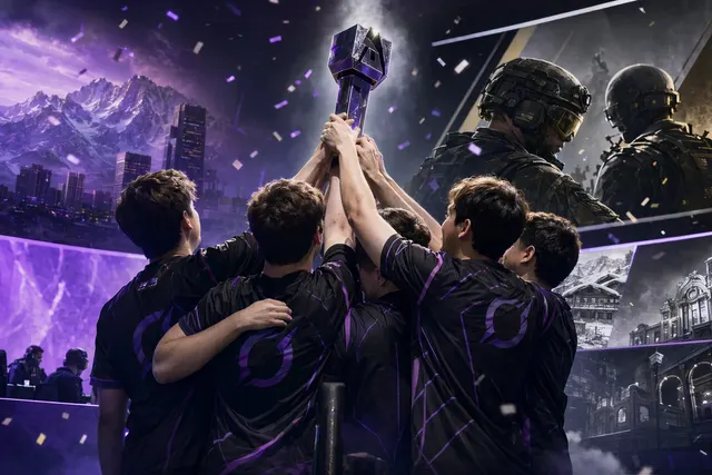 DarkZero defeating Shopify Rebellion in the BLAST R6 Major Salt Lake City 2026 grand final