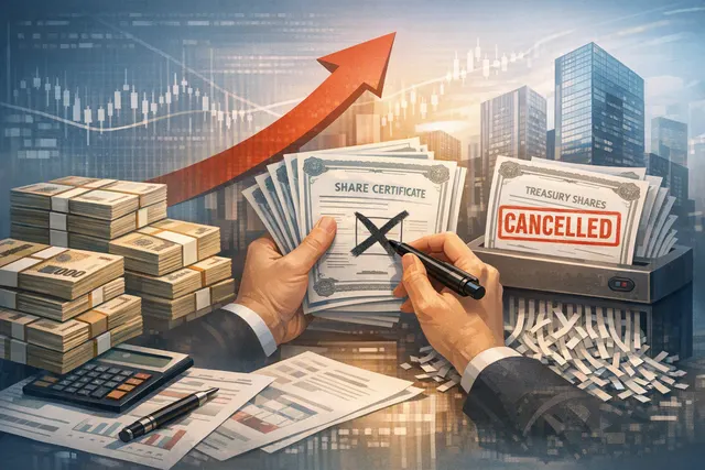 Illustration of SK Hynix’s $28.6 billion share buyback and treasury-share cancellation