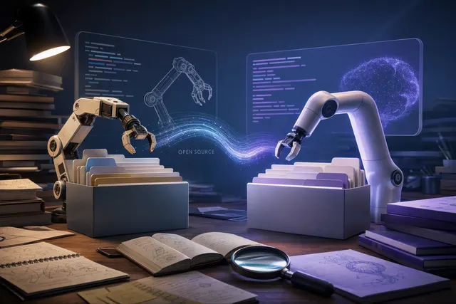 Editorial illustration representing Meta Muse and the OpenClaw open-source AI agent comparison