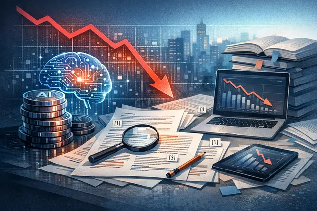 AI token spending index chart showing decline and infrastructure data center